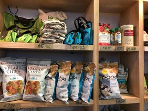 Vegan snacks and other products at Loving Hut in Central Singapore