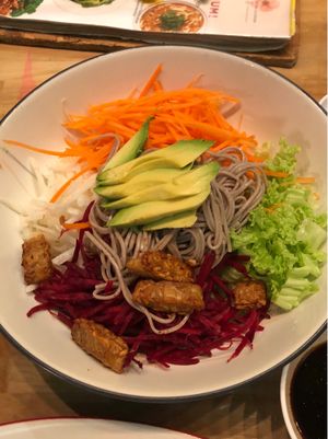 Bali bliss soba salad- yum! at Loving Hut in Central Singapore