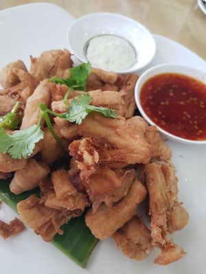 Crispy "Chicken" at Loving Hut in Central Singapore