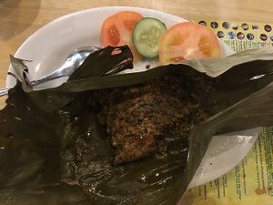 Homemade Java Otah at Loving Hut in Central Singapore