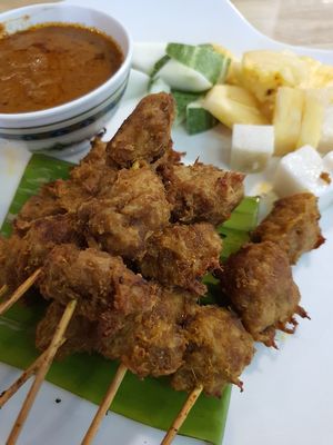 Satay at Loving Hut in Central Singapore