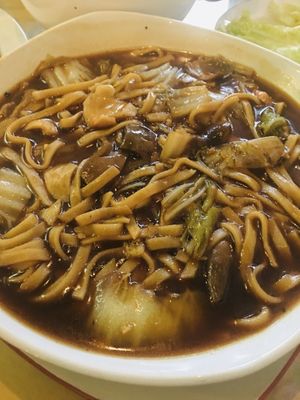 Hokkien noodles at Loving Hut in Central Singapore