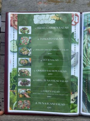 Some Salads are vegan  at Luna Hut in Koh Samui