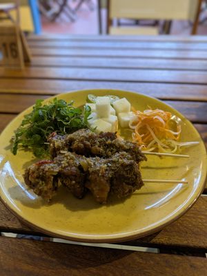 BBQ Tempeh Skewers at Chickpea Eatery in Da Nang
