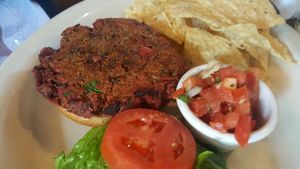 Veggie Burger (limited time special) at Johnny Mango World Cafe and Bar in Cleveland
