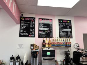 Full menu  at Fluffy Donuts in Davis