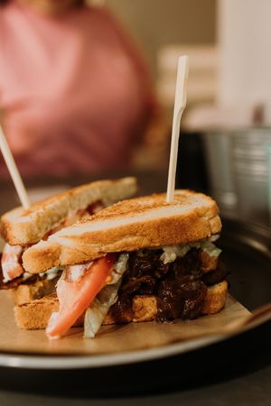 Vegan Club sandwich  at Balans Brunch Bar in Bratislava