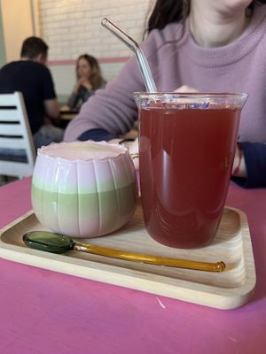 Pink lemonade  at Balans Brunch Bar in Bratislava