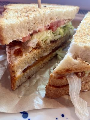 club sandwich  at Balans Brunch Bar in Bratislava