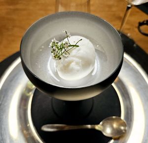 Holunder sorbet at Restaurant al-pine Sölden in Soelden