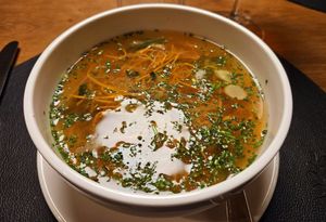 Vegetable soupe at Restaurant al-pine Sölden in Soelden