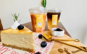 Cheescake at Bloomin' Moon Hostel in Chiang Mai