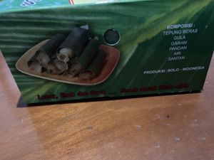 List of ingredients  at Serabi Notosuman Ny. Lidia in Surakarta