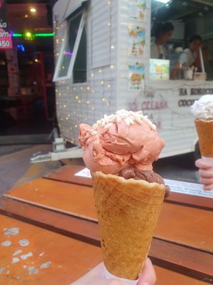 Strawberry and chocolate at Coco Mango Ice Cream in Phuket