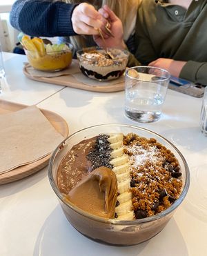 Shaka Biscoff smoothie bowl!  at blend in Newquay