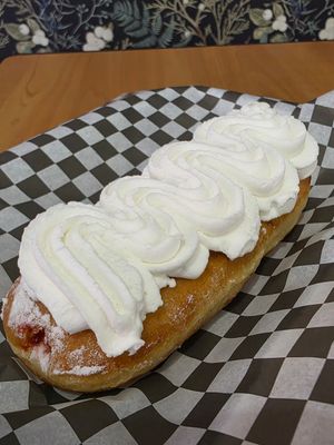 Bismark Donut #Veganuary at Waldo St Cafe in Worcester