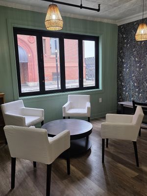 Lounge area #Veganuary at Waldo St Cafe in Worcester