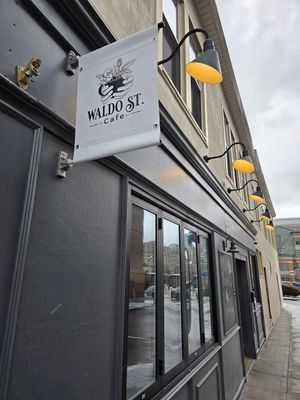 Exterior #Veganuary at Waldo St Cafe in Worcester