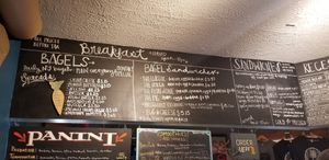 Food menu at Recess Coffee and Roastery in Syracuse