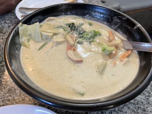 Green curry with mixed veggies, tofu and soy chicken   at Peace Harmony in Sydney