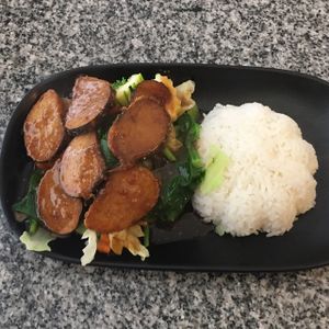 the veggie soy 'fish' express meal at Peace Harmony in Sydney