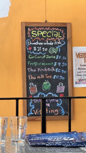 Specials and drinks  at Peace Harmony in Sydney
