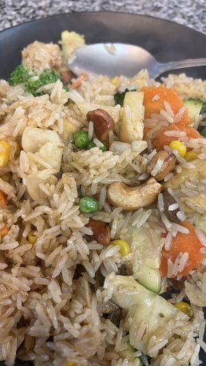 Pineapple rice  at Peace Harmony in Sydney