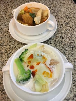 Tom yum and tom kha at Peace Harmony in Sydney