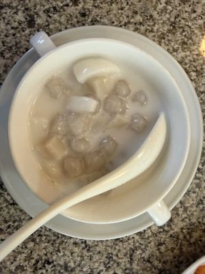 Coconut Taro Balls. The yummiest Taro Ballz 😉  at Peace Harmony in Sydney