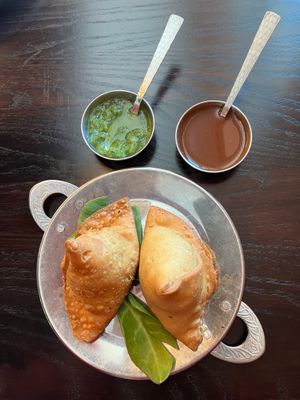 Vegetable Samosa appetizer at Saffron Indian Grill & Bar in Eagan