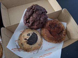Cookies and cream, double choc and hazelnut at The Vegan Treatory in Auckland