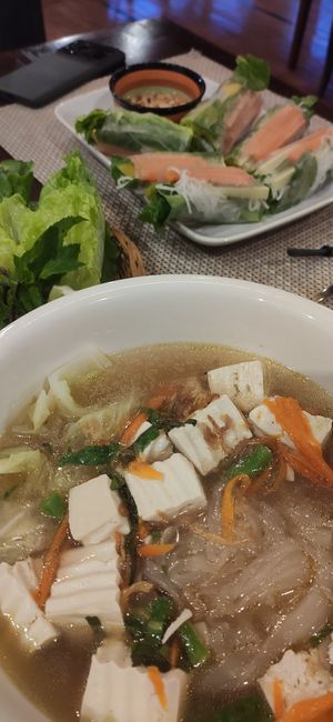 Feu and spring rolls 🤤🤤🤤 at Hillside - Nature Lifestyle Lodge in Luang Prabang