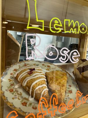 Scones - lemon & rose at Nautilus Roasting Co. - Coffee House in Huntington Station