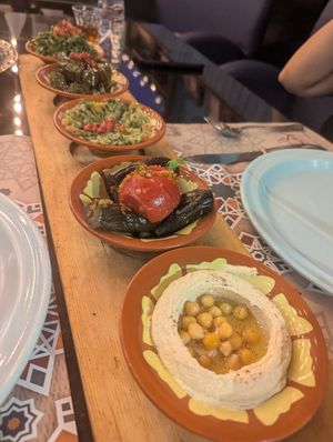 Mezze platter #Veganuary at Al Amoor Express in Dubai