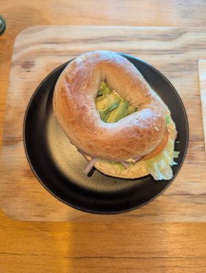 Vegan bagel at Jacks Bagels in Bloemfontein