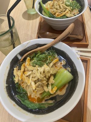 Spicy ramen  at MOON and BACK in Osaka