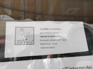 Schedule at Capre e Cavoli in Brescia