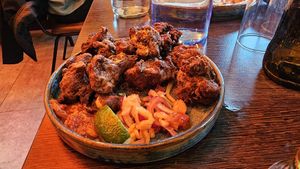 Cauliflower with gun powder at Tindli in Croydon