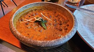 Black chickpea curry at Tindli in Croydon