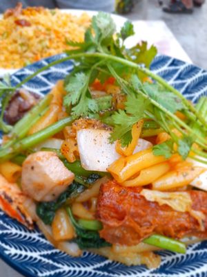 Fried pasta #Veganuary at Dậu Phúc in Ho Chi Minh City