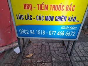 Sign outside #Veganuary at Dậu Phúc in Ho Chi Minh City