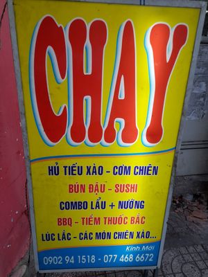 Sign outside #Veganuary at Dậu Phúc in Ho Chi Minh City