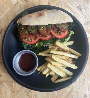 Choripam!   at Durga Veggie Bar in Bogota