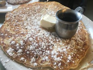 Half portion of pancakes at Riverwest Co-op Cafe in Milwaukee