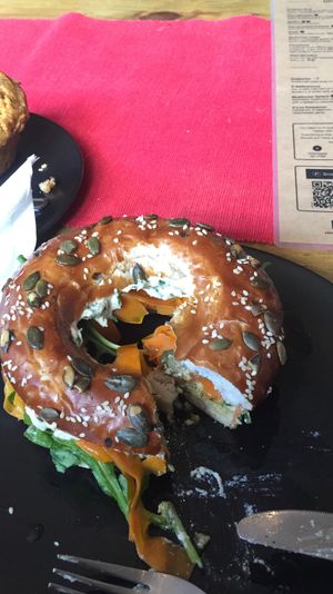 Lox bagel  at Plant in Cape Town