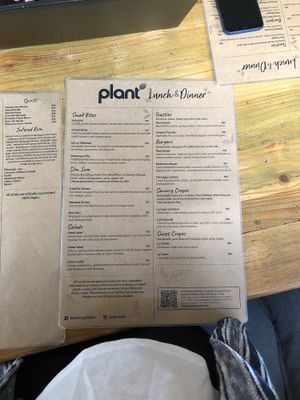 Updated Menu 1 at Plant in Cape Town