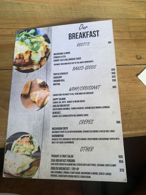 Breakfast menu  at Plant in Cape Town