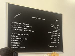 Price list  at Honey's - Queen St E in Toronto