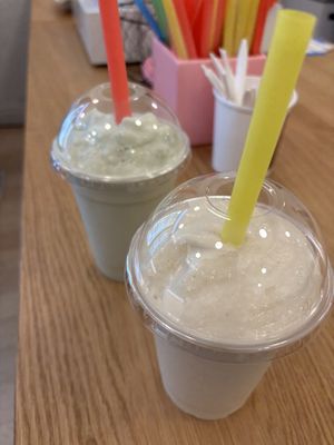 Milkshakes! You can mix two flavours or choose just one.   at Honey's - Queen St E in Toronto