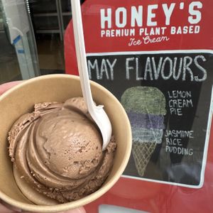 Coffee w/ Chocolate Freckles  at Honey's - Queen St E in Toronto
